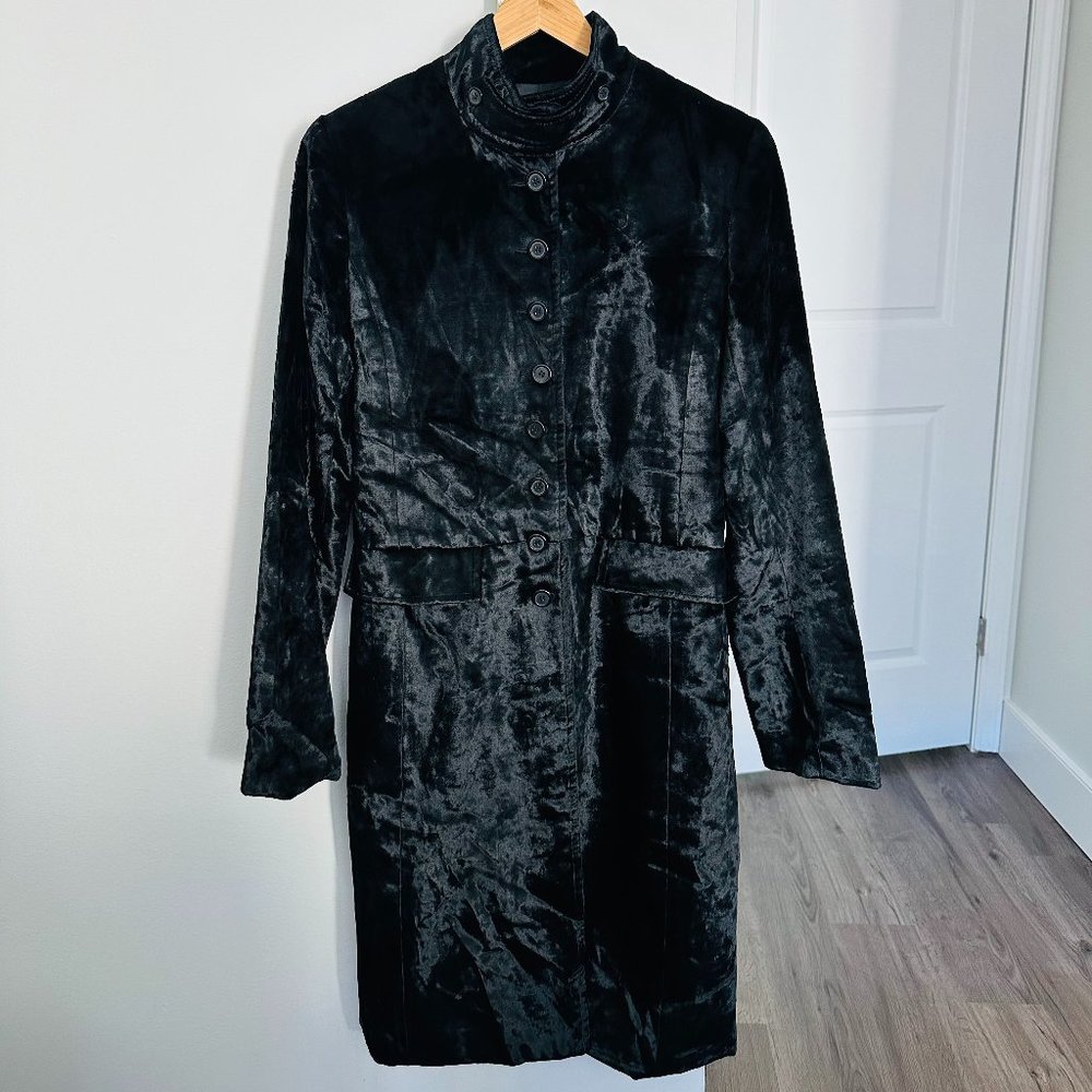Club Monaco Black Crushed Coat